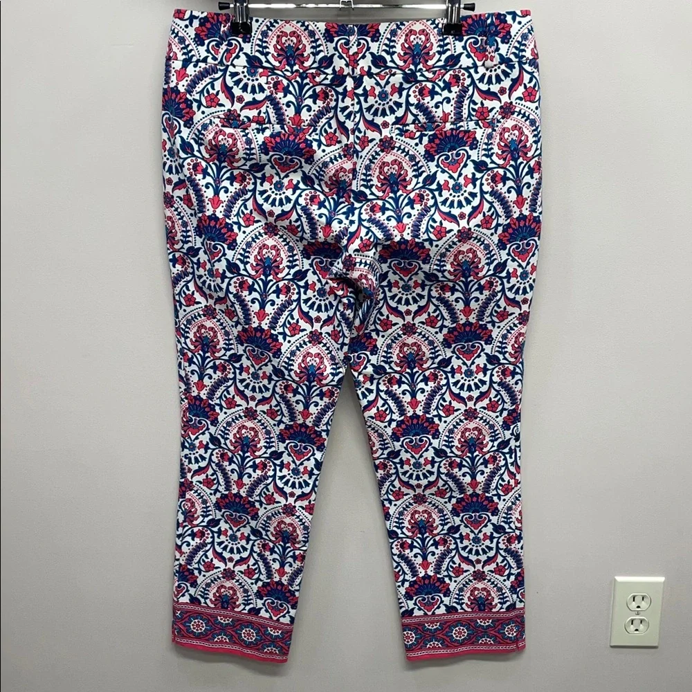 Ann Taylor Loft Marisa Fit Cropped The Riviera Pant Floral Mosaic Print 6